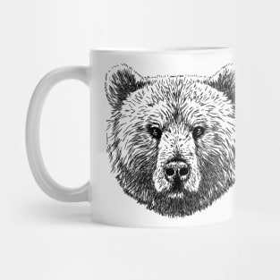 Grizzly Bear Head Calm And Cute Bear Mug